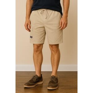 JEEP Men's Khaki Cargo Shorts Size 34 Relaxed Fit Outdoor Hiking Casual Utility‎